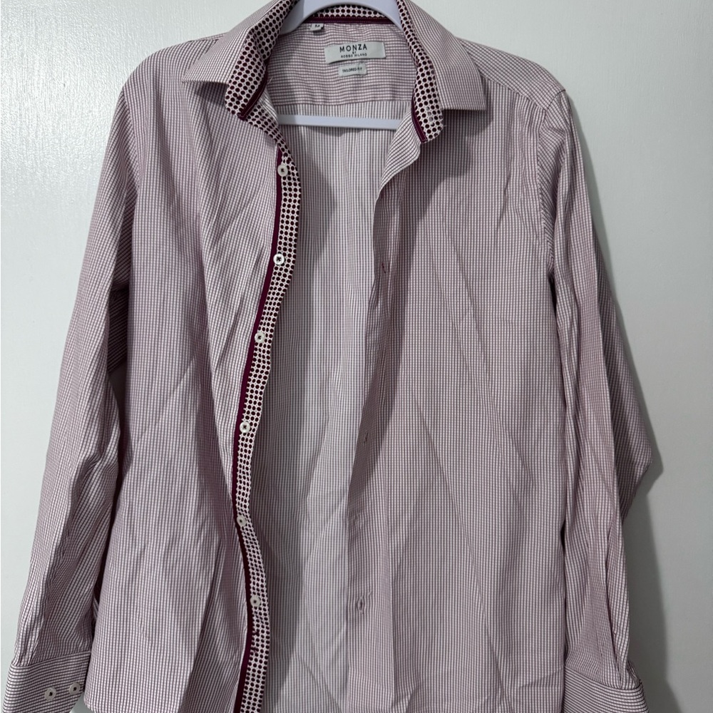 MONZA Red and White Checkered Shirt